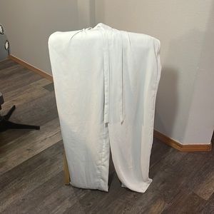 Wide leg cream pants